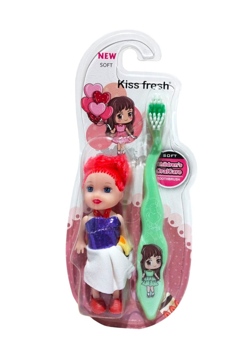 Luxury soft-bristled toothbrush with a toy for children